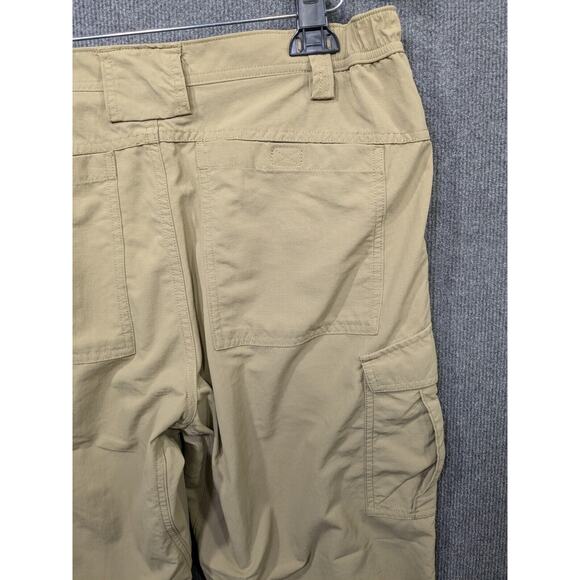 Duluth Trading Cargo Pants Mens 34x32 Nylon Khaki Elastic Waist Lightweight - Picture 7 of 11